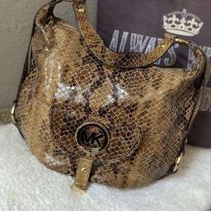 Michael Kors Python Hobo Shoulder Bag